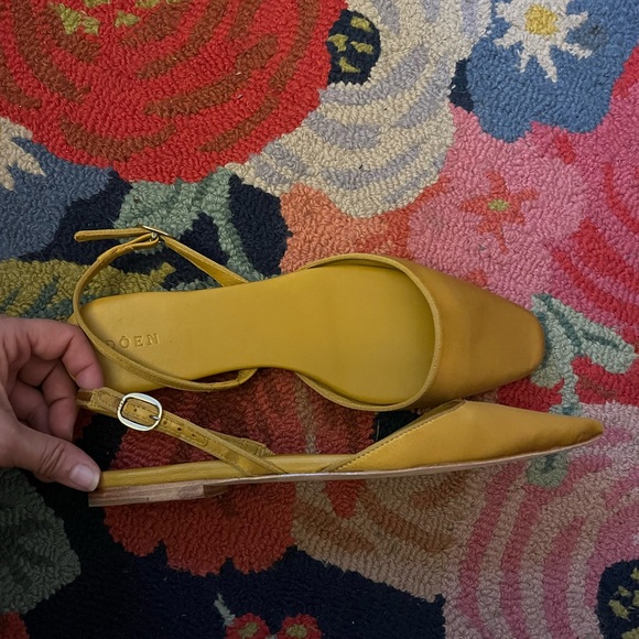Doen Renata Slingback in Marigold Satin - Picture 7 of 8